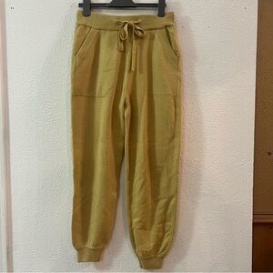 Caara mustard yellow knit jogger pants